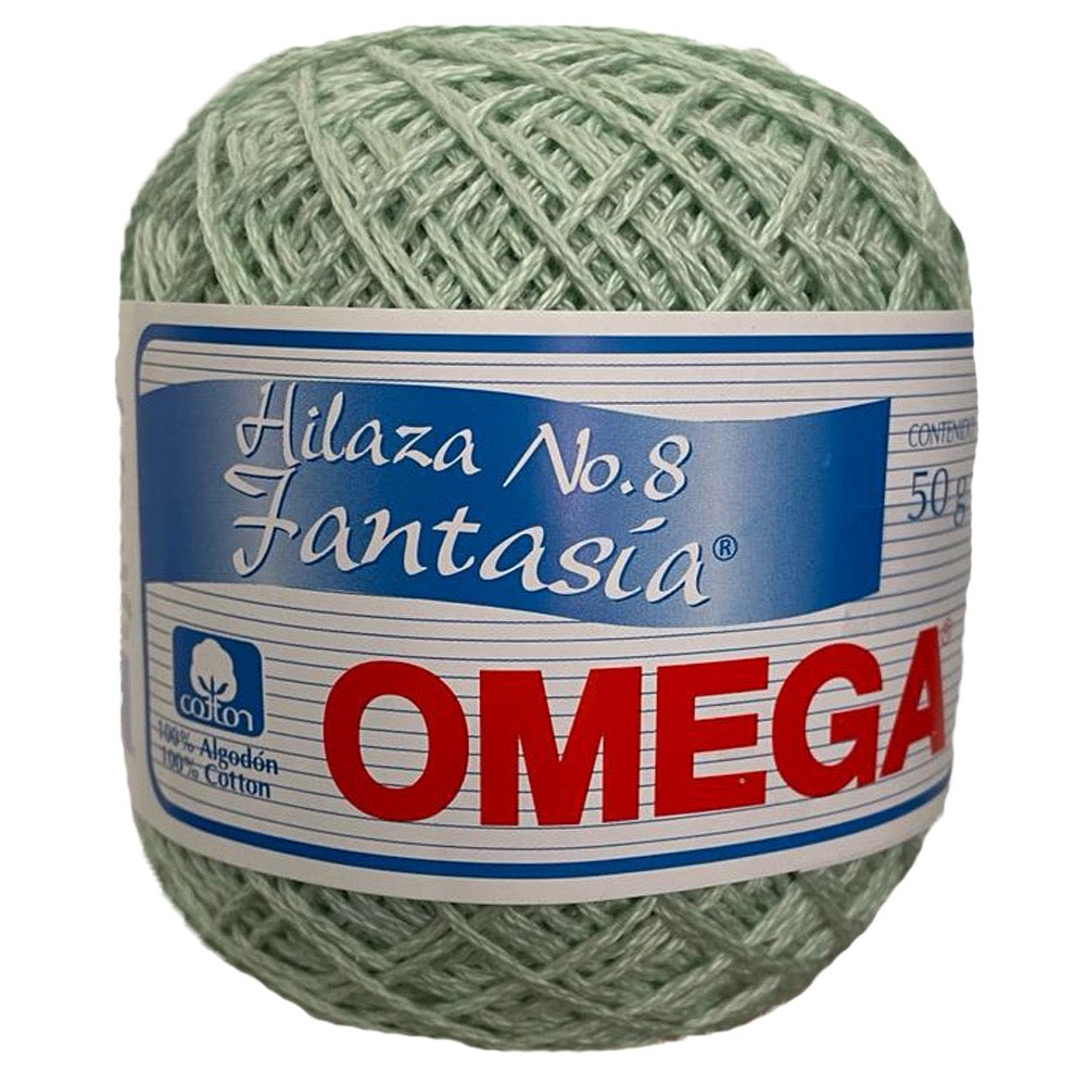 Hilaza Fantasia No.8, marca Omega, CAJA con 4 madejas de 50g con 113m