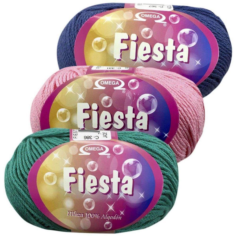 Hilaza Fiesta, marca Omega, BOLSA con 5 madejas de 100g con 170m