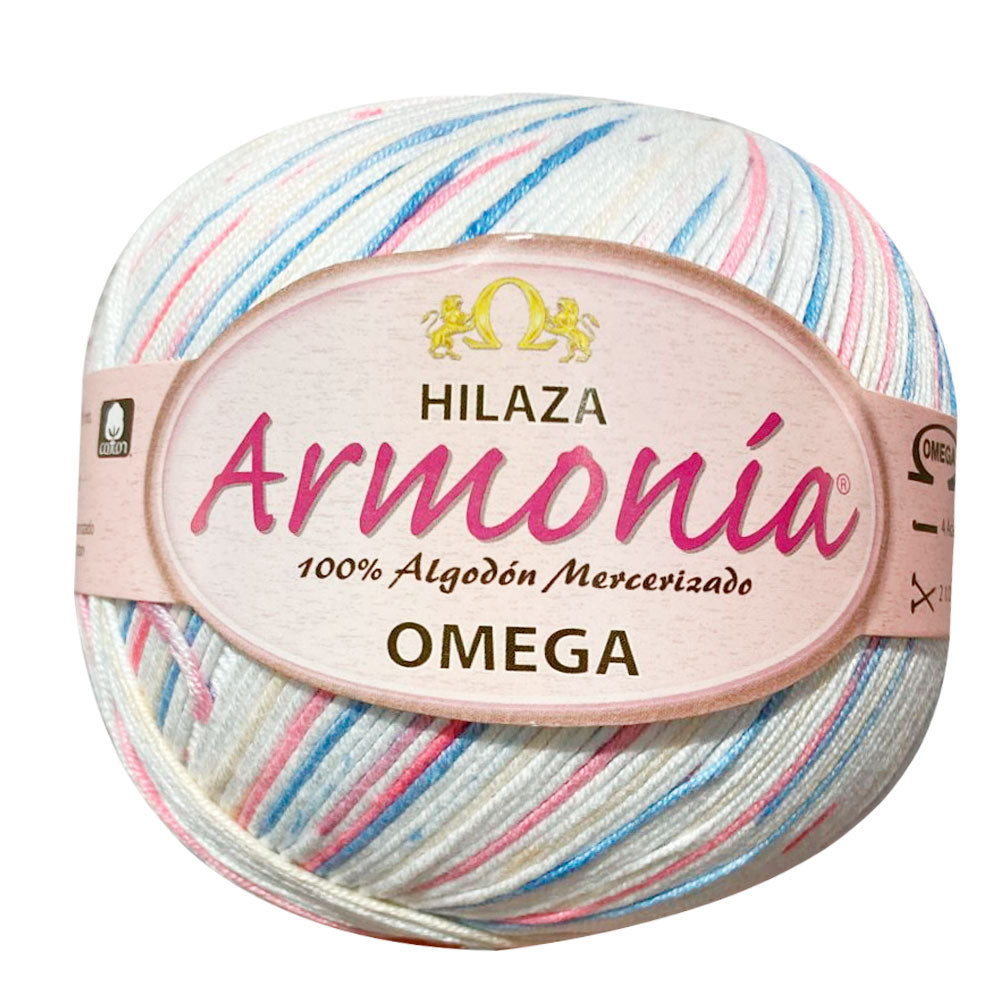 Hilaza Armonía, marca Omega, MADEJA de 100g con 300m  ⭐