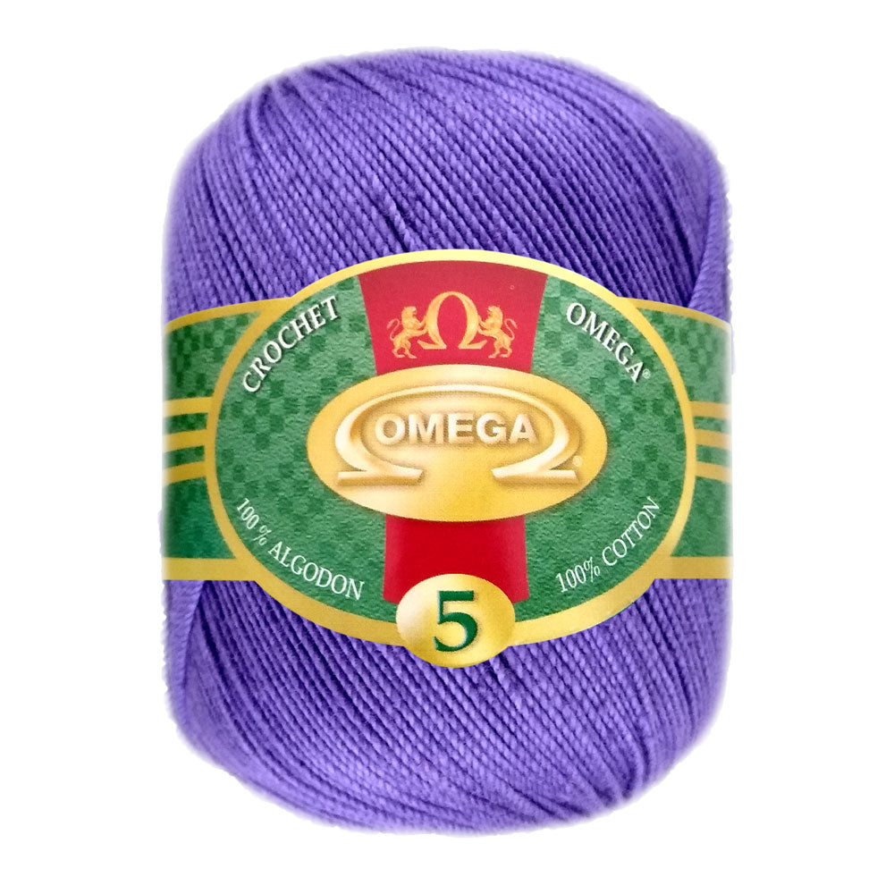 Crochet 5, marca Omega, PAQUETE con 5 madejas de 50g
