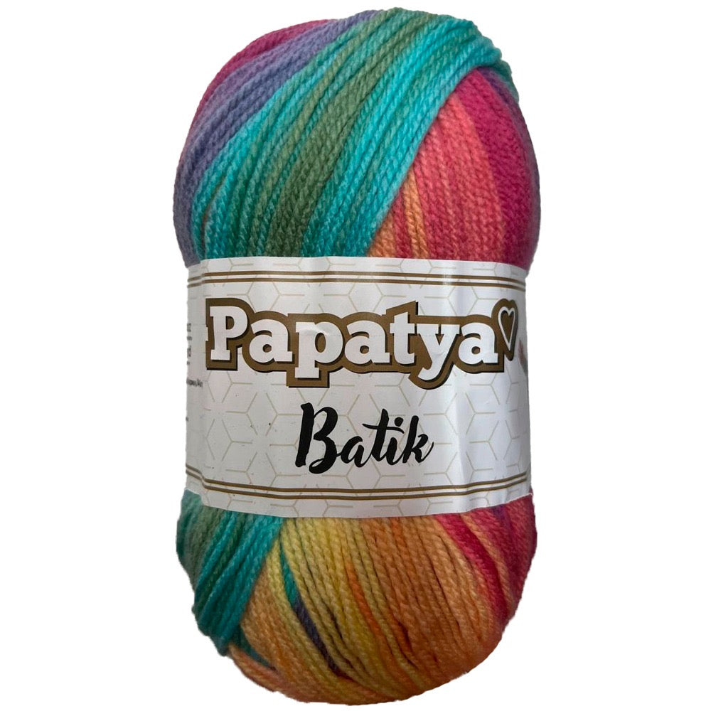 Estambre Papatya Batik, Marca Sweet Crochet, MADEJA con 100g ⭐