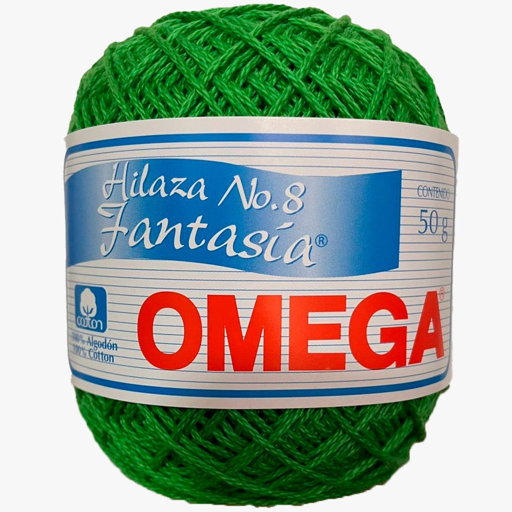 Hilaza Fantasia No.8, marca Omega, CAJA con 4 madejas de 50g con 113m