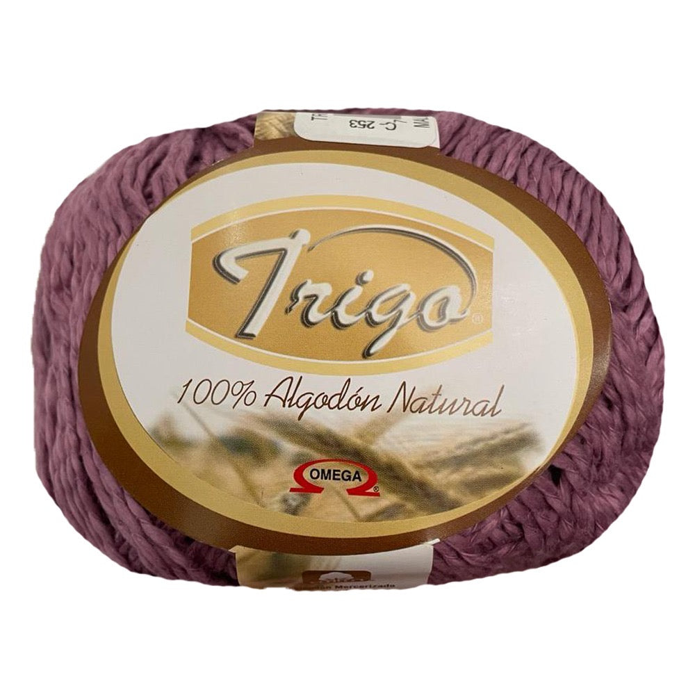 Hilaza Trigo, marca Omega, BOLSA con 5 madejas de 100g con 270m