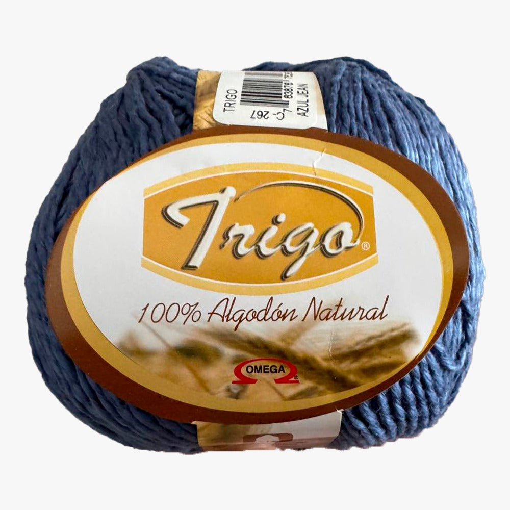 Hilaza Trigo, marca Omega, BOLSA con 5 madejas de 100g con 270m