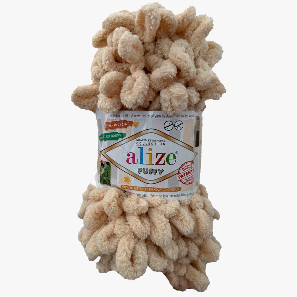 Puffy, marca Alize, MADEJA 100 grs o 9 mts ⭐