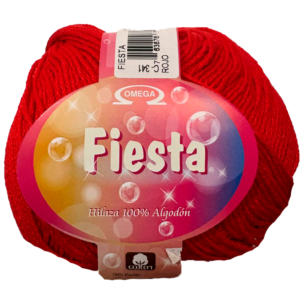 Hilaza Fiesta, marca Omega, BOLSA con 5 madejas de 100g con 170m