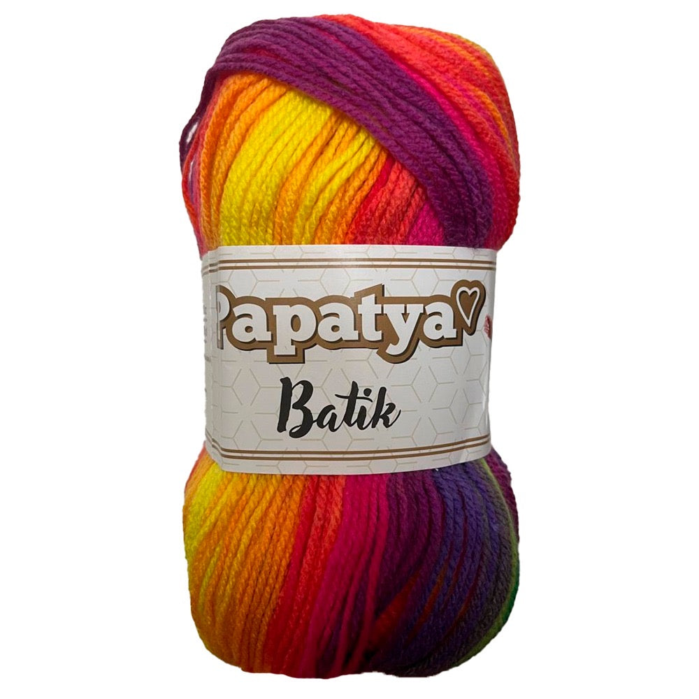 Estambre Papatya Batik, Marca Sweet Crochet, MADEJA con 100g ⭐