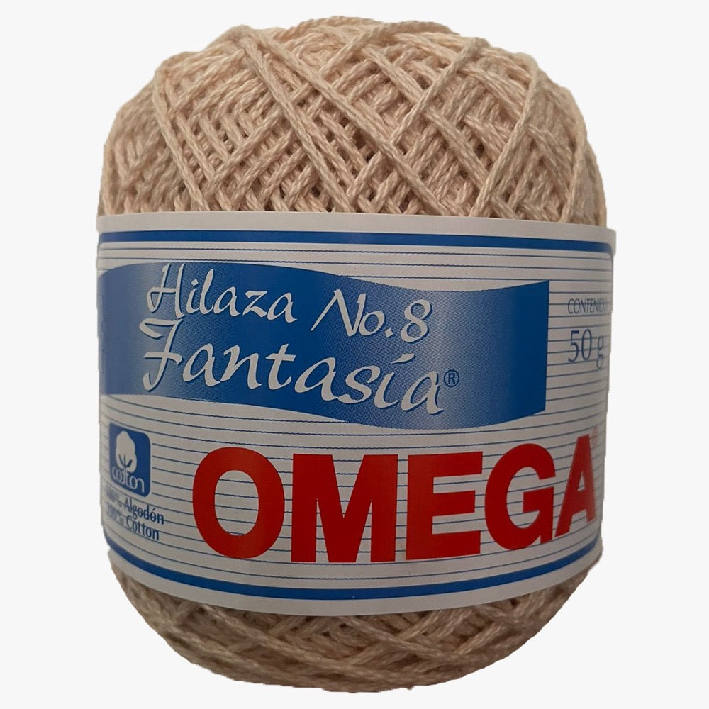 Hilaza Fantasia No.8, marca Omega, CAJA con 4 madejas de 50g con 113m