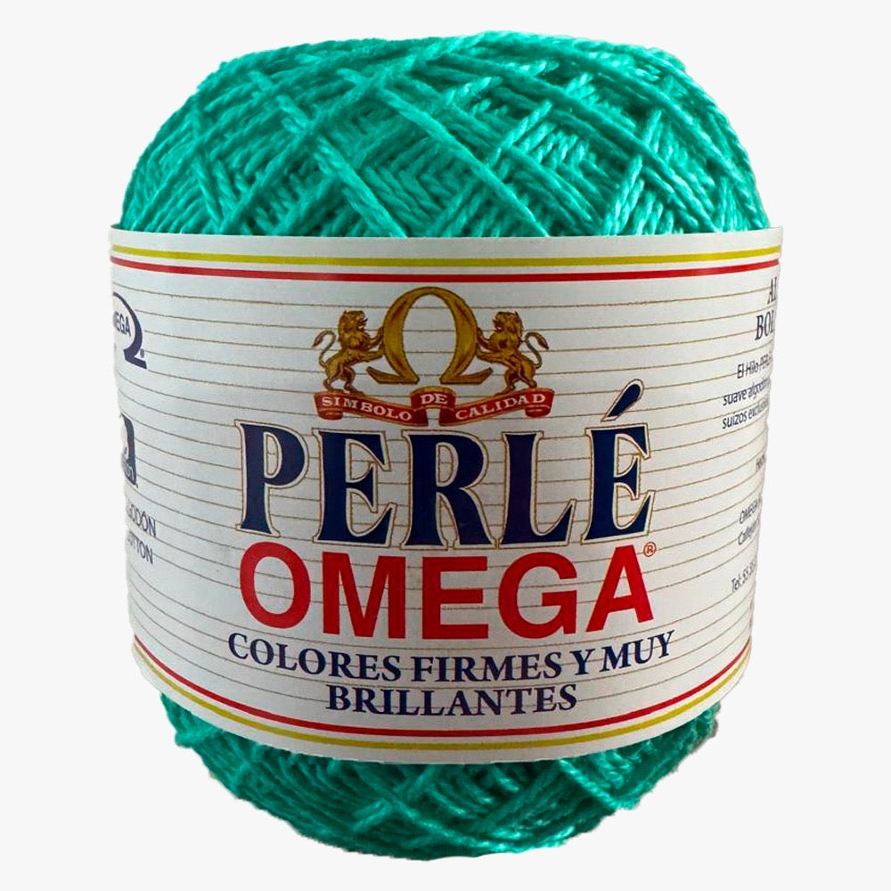 Hilaza Perle No. 5, marca Omega, CAJA con 4 madejas de 50g con 163m