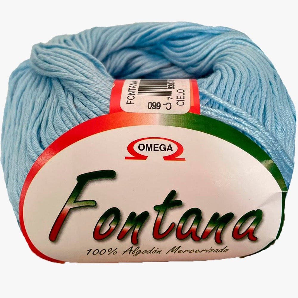 Hilaza Fontana, marca Omega, BOLSA con 5 madejas de 100g con 170m