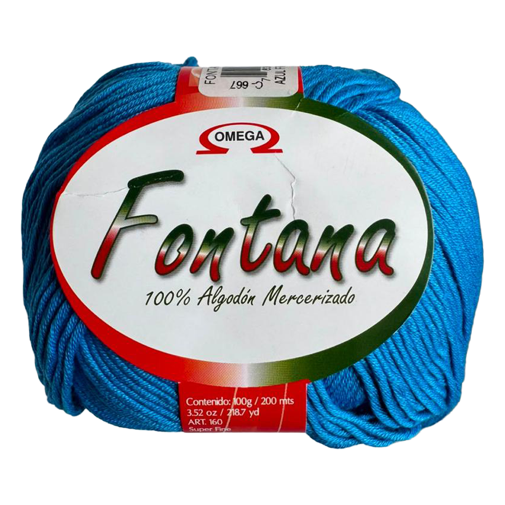 Hilaza Fontana, marca Omega, BOLSA con 5 madejas de 100g con 170m