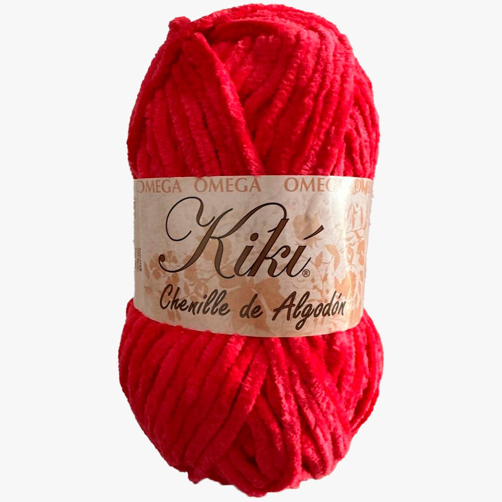 Estambre Kikí Chenille, marca Omega, MADEJA de 100g ⭐