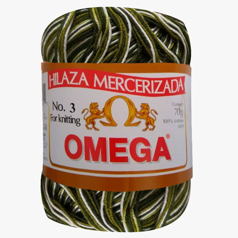 Hilaza Omega No. 3, marca Omega, CAJA con 8 madejas de 35g