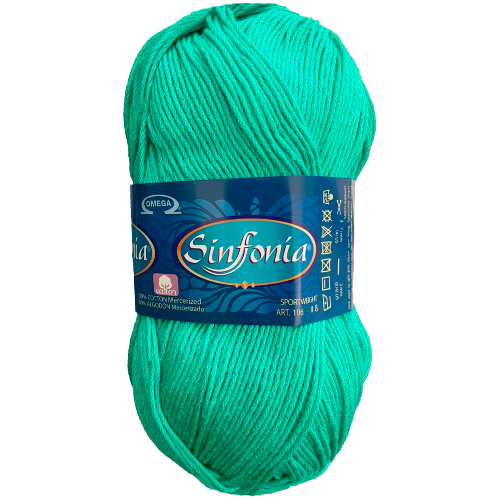 Hilaza Sinfonía, marca Omega, MADEJA de 100g con 212m  ⭐