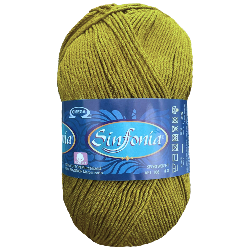 Hilaza Sinfonía, marca Omega, MADEJA de 100g con 212m  ⭐