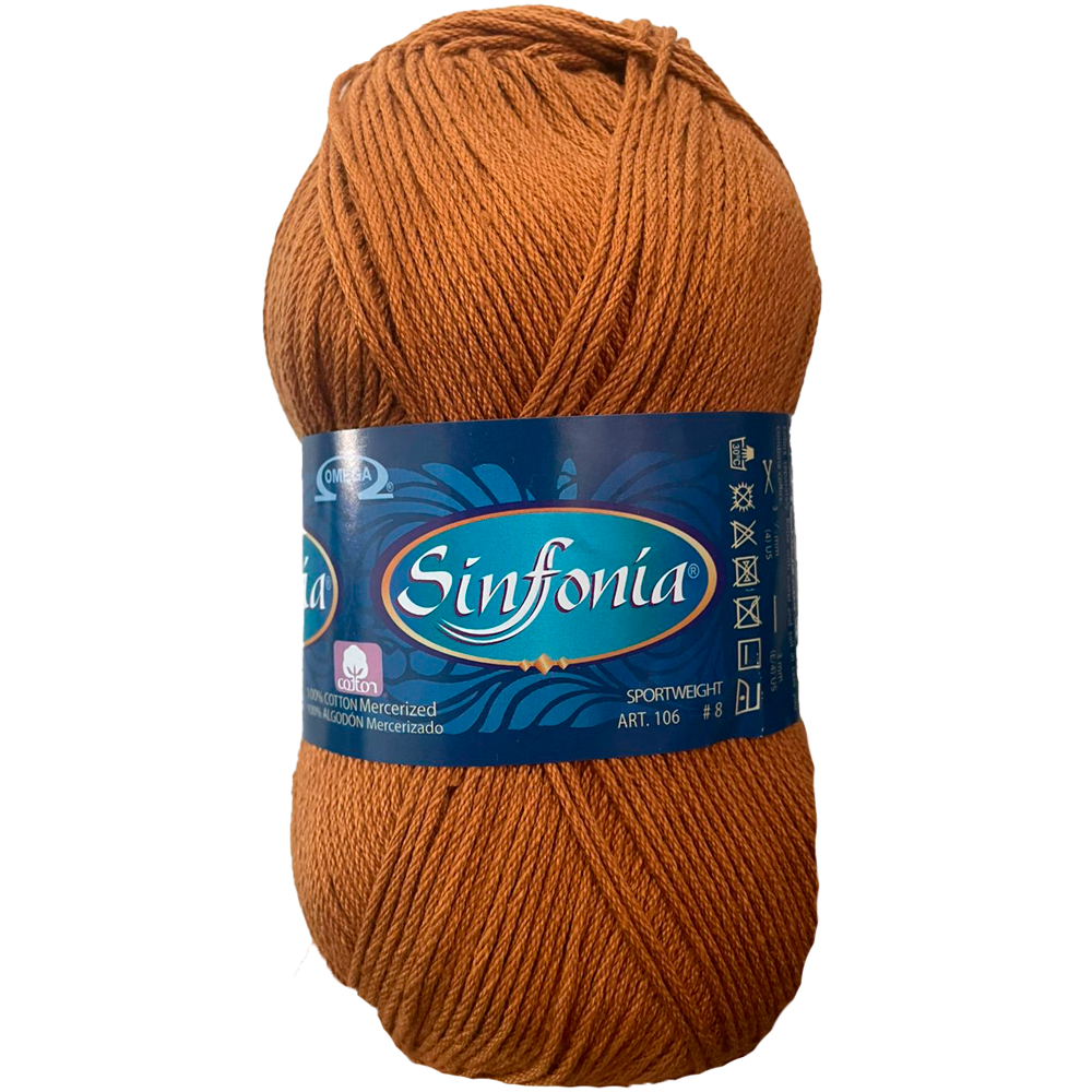 Hilaza Sinfonía, marca Omega, MADEJA de 100g con 212m  ⭐