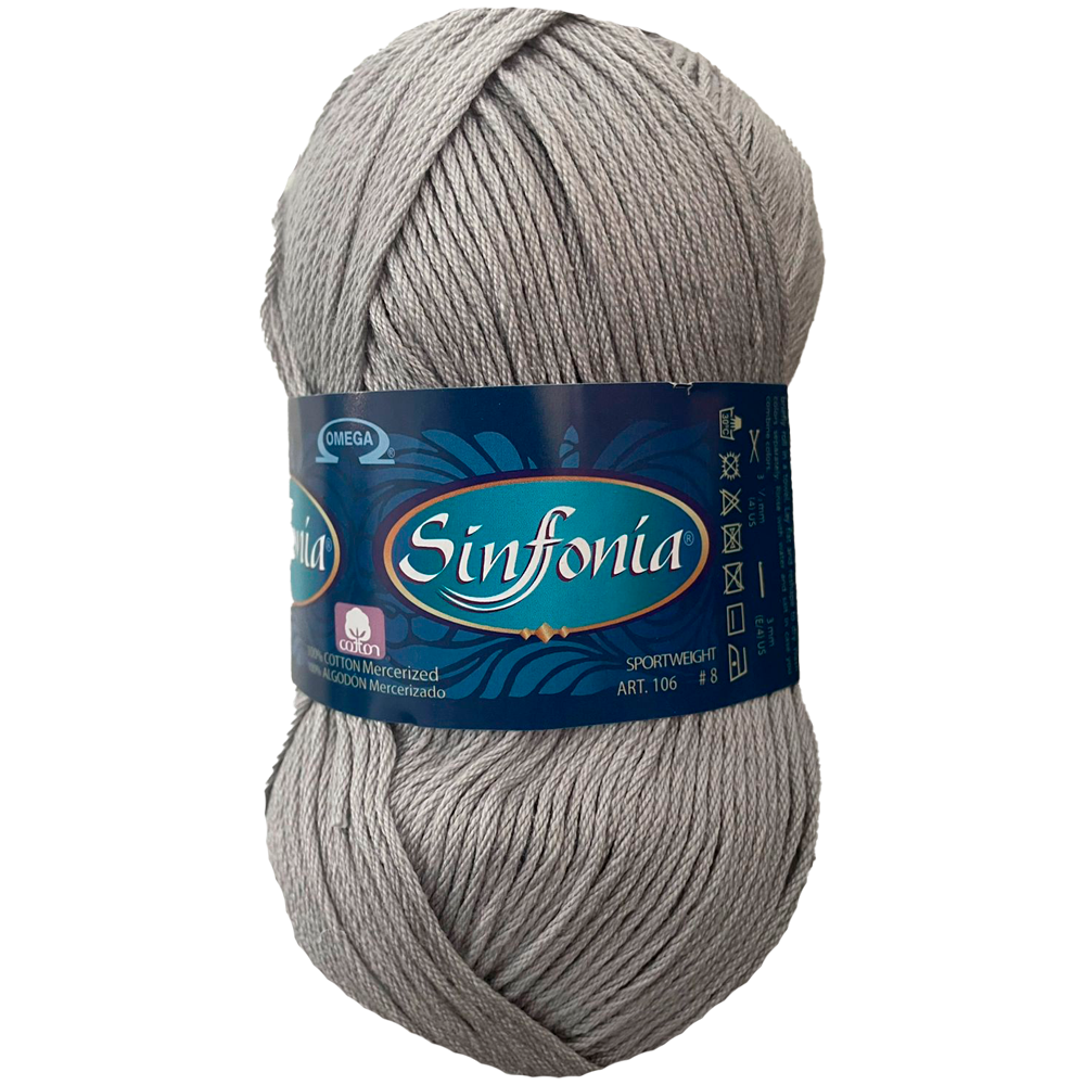 Hilaza Sinfonía, marca Omega, MADEJA de 100g con 212m  ⭐
