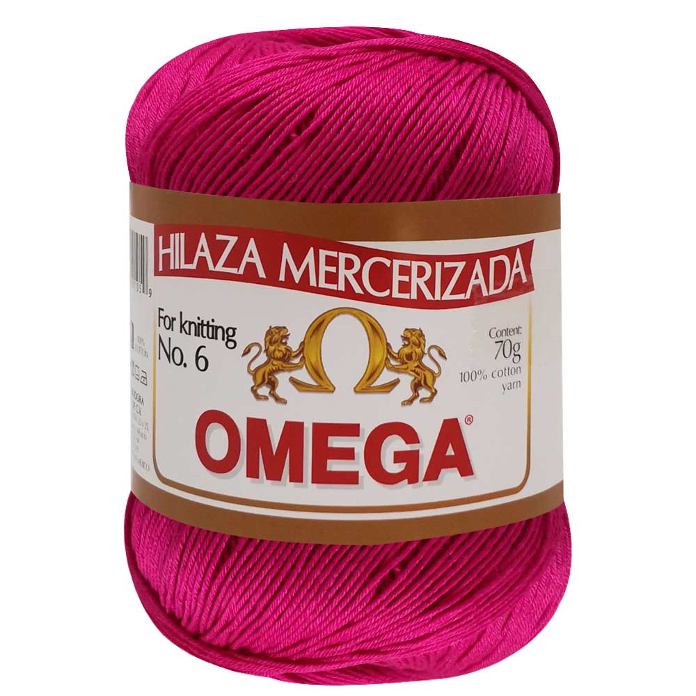 Hilaza Omega No. 6, marca Omega, CAJA con 4 madejas de 70g con 280m