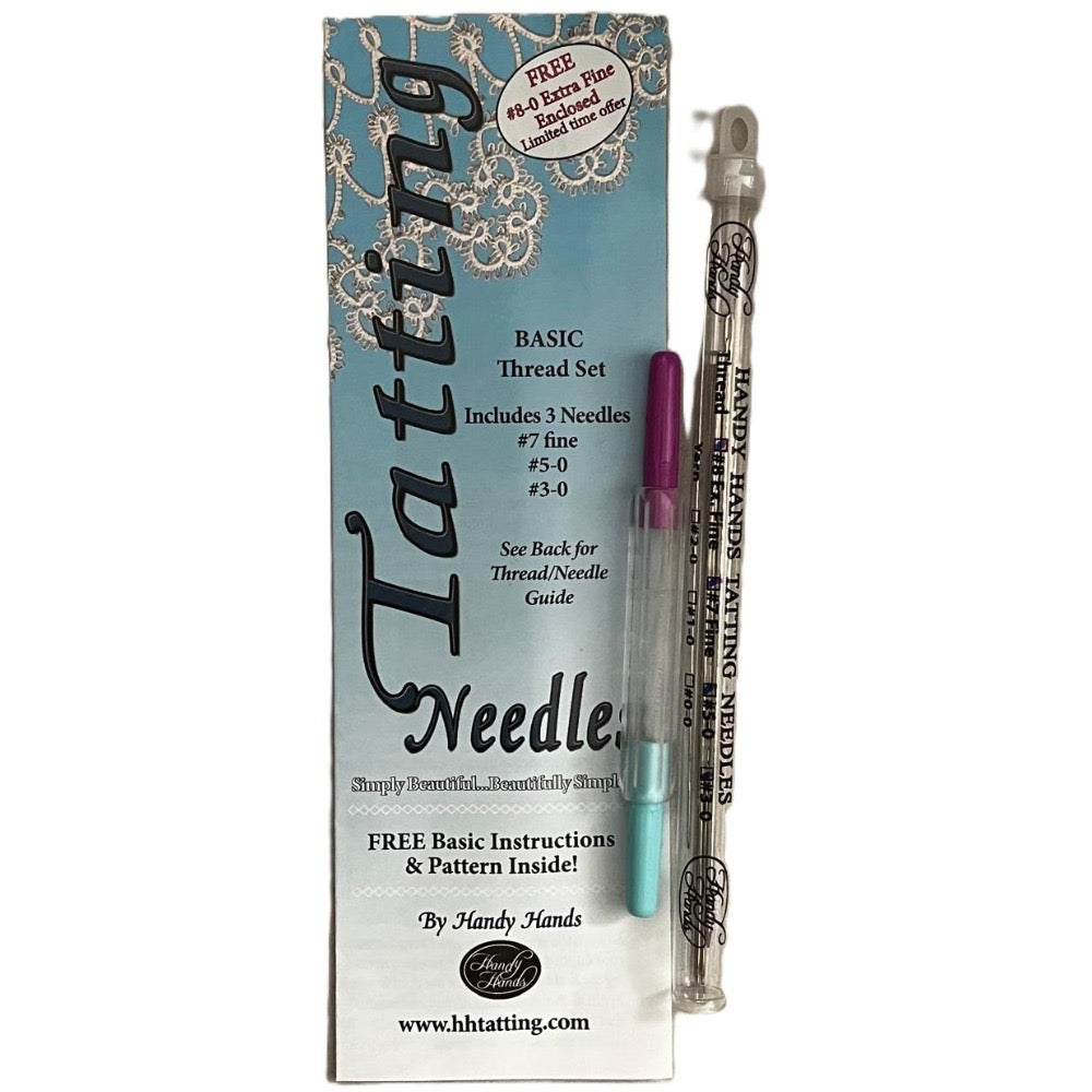 Set de agujas para frivolité #3, #5 y  #7, marca Handy Hands