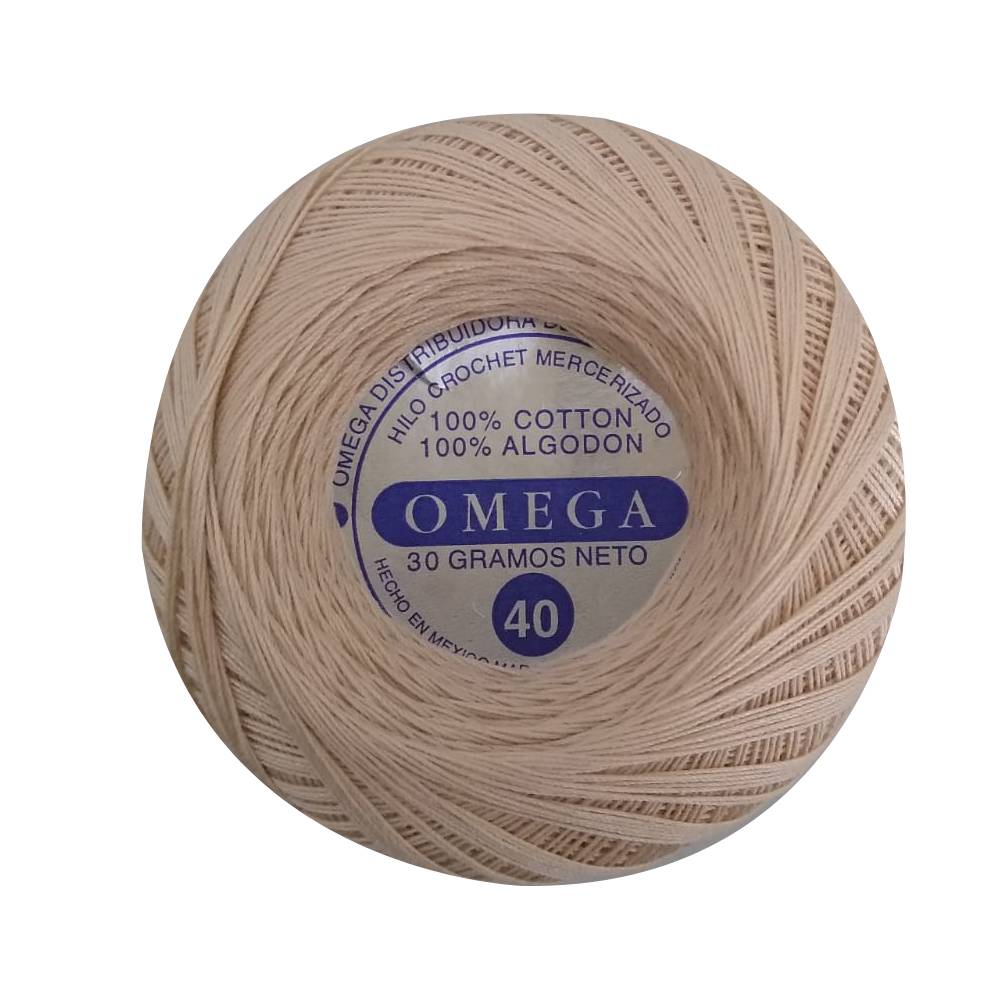 Crochet 40, marca Omega, CAJA con 12 madejas de 30g con 450 mts.