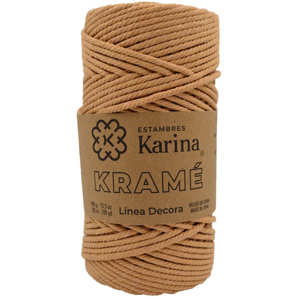 Córdon para macramé Kramé 4mm, marca Karina, ROLLO con 440 grs o 100 mts ⭐