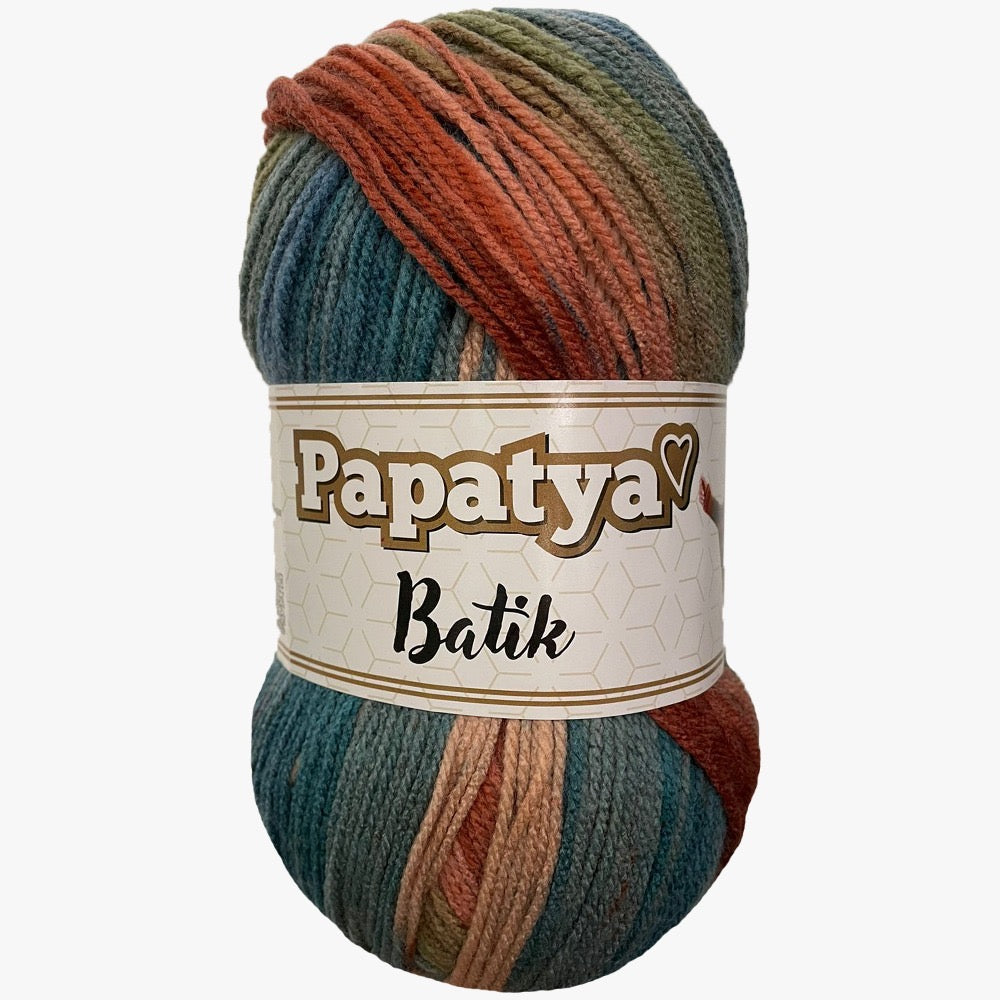Estambre Papatya Batik, Marca Sweet Crochet, MADEJA con 100g ⭐