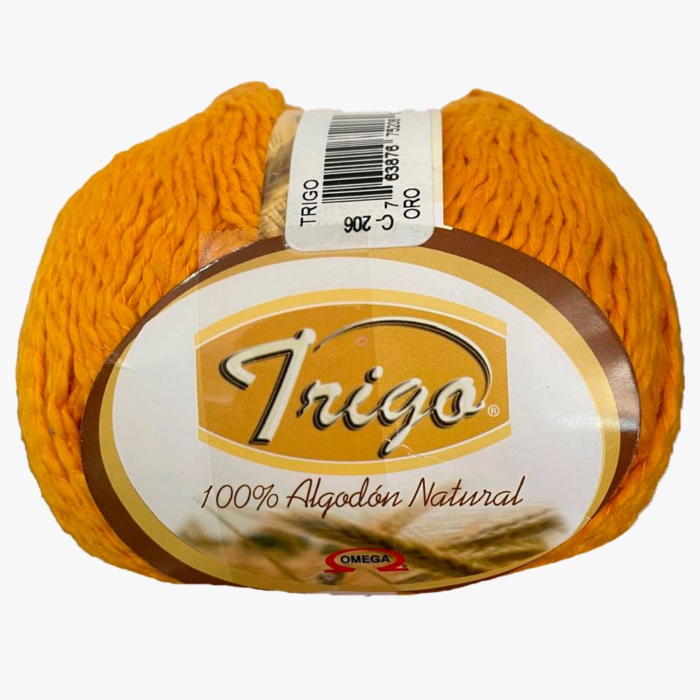 Hilaza Trigo, marca Omega, BOLSA con 5 madejas de 100g con 270m