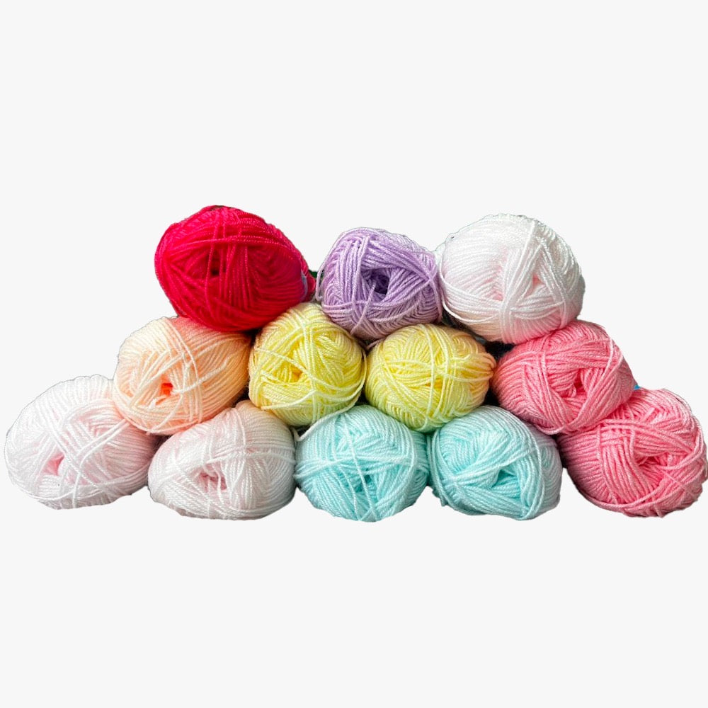 PAQUETE colores varios Bebé Tamm - bolsa 12 madejas de 50 gramos