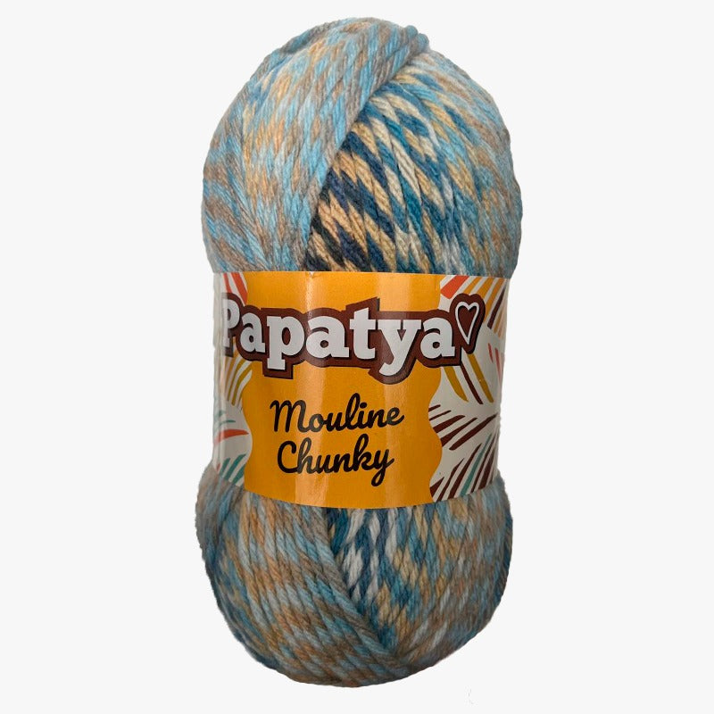 Estambre Papatya Mouline Chunky, Marca Sweet Crochet, MADEJA de 100g con 160m ⭐