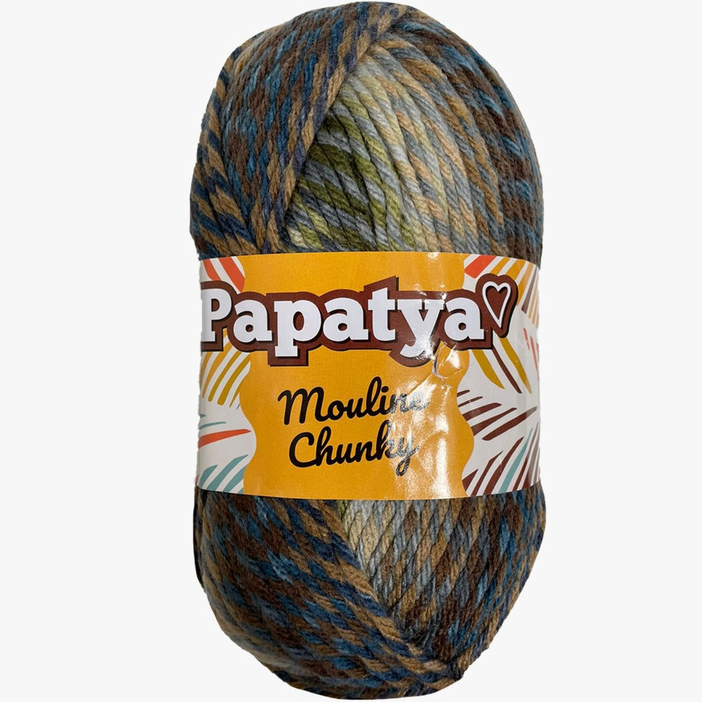 Estambre Papatya Mouline Chunky, Marca Sweet Crochet, MADEJA de 100g con 160m