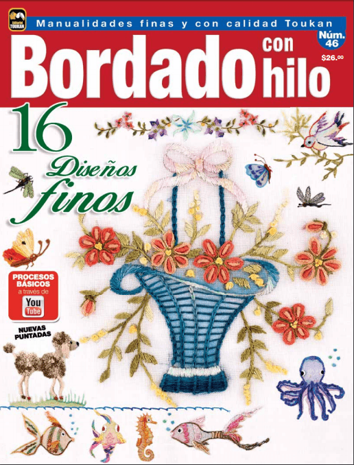 Bordado con Hilo 46 - Dise̱os Finos - Formato Digital - ToukanMango