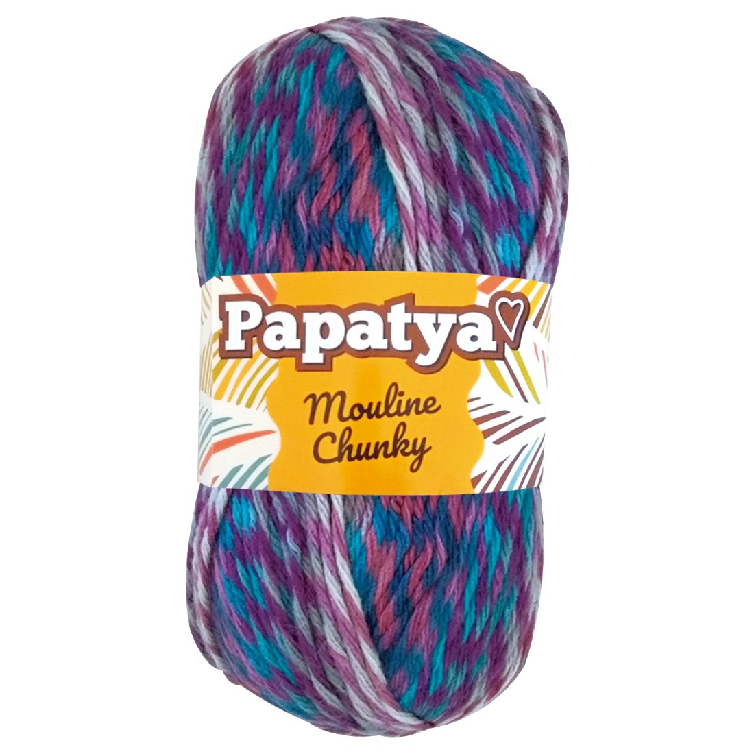 Estambre Papatya Mouline Chunky, Marca Sweet Crochet, MADEJA de 100g con 160m ⭐