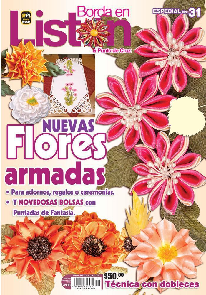 Borda en Listón Especial 31 - Nuevas flores armadas - Formato Digital
