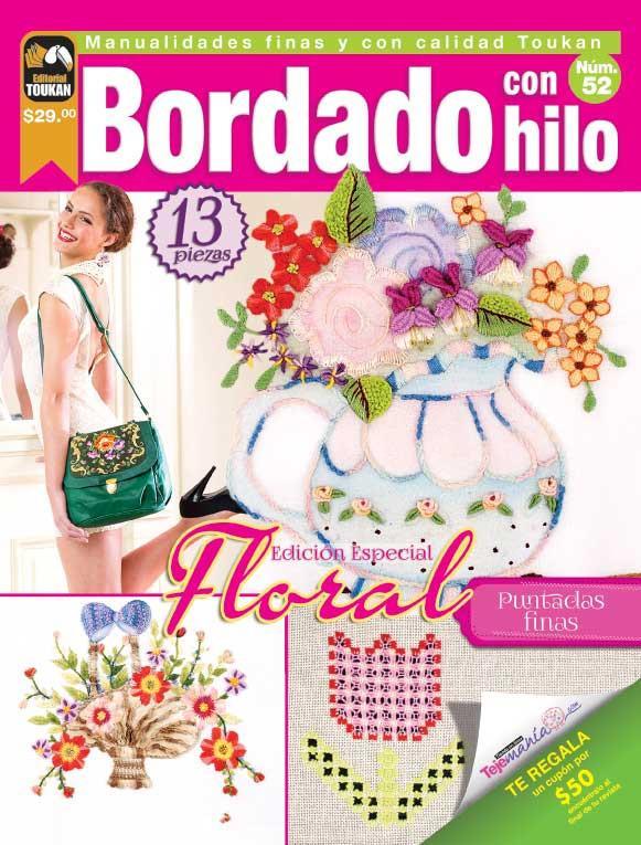 Bordado con Hilo 52 - Floral - Formato Digital - ToukanMango
