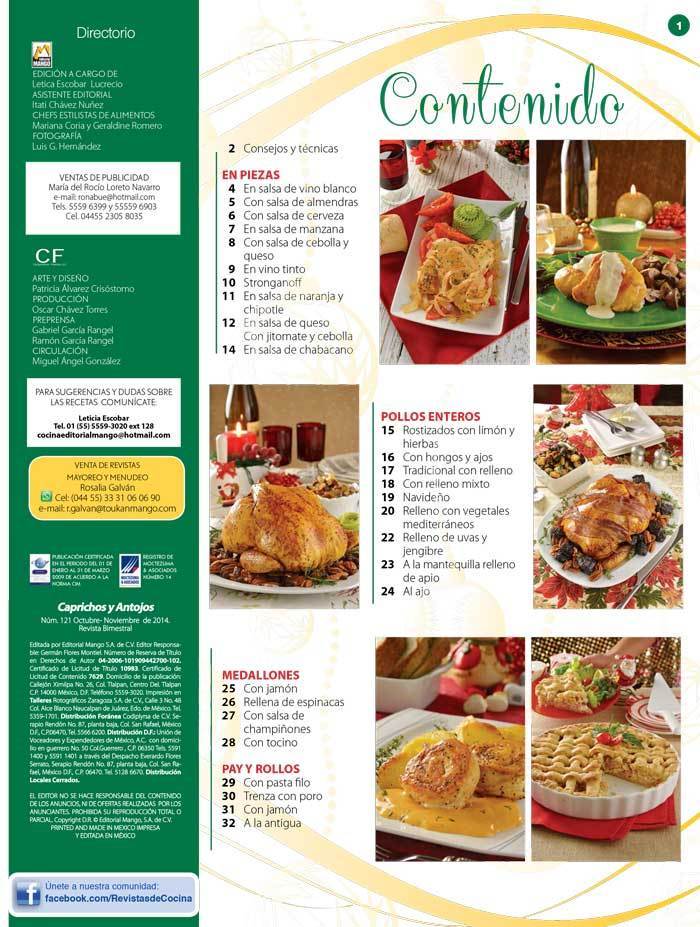 Caprichos y Antojos 121 - Lo mejor con pollo para Navidad, rellenos y medallones - Formato Digital - ToukanMango