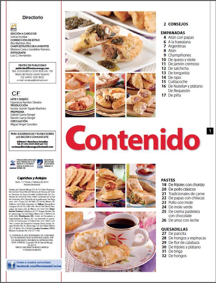 Caprichos y Antojos 117 - Pastes, empanadas y quesadillas - Formato Digital - ToukanMango