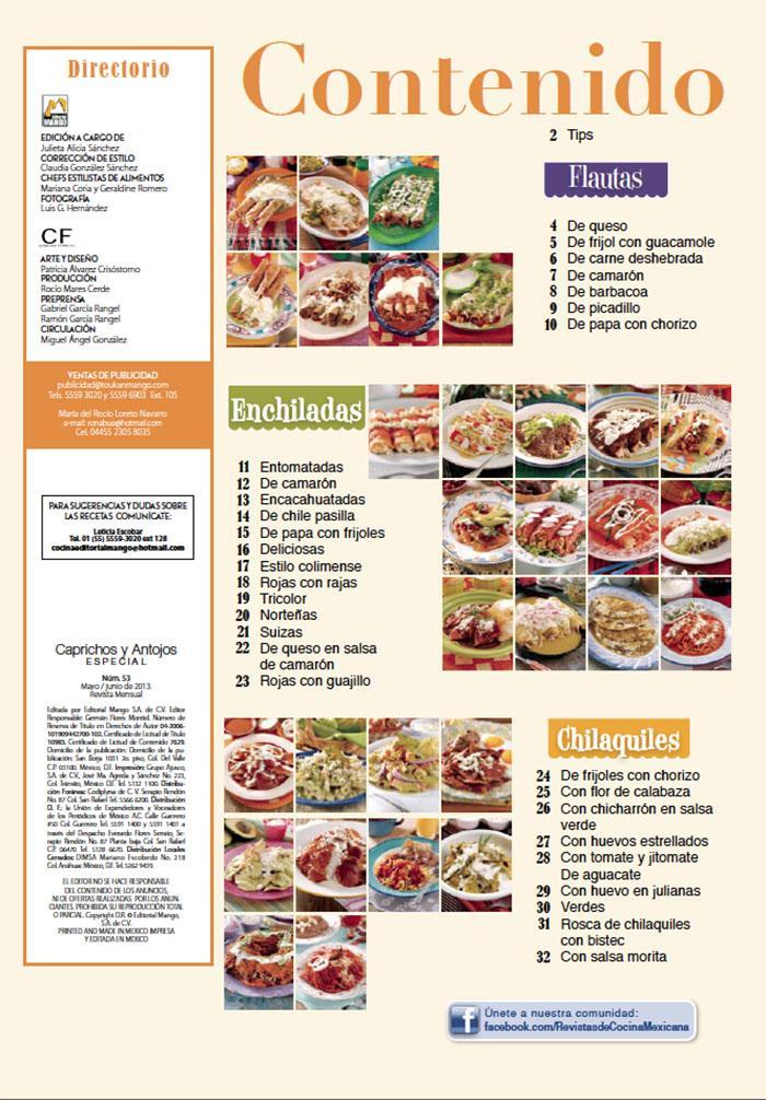 Caprichos y Antojos Especial 53 - Enchiladas, chilaquiles y flautas - Formato Digital - ToukanMango