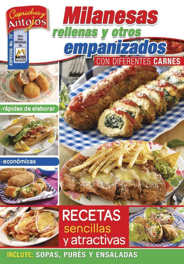 Caprichos y Antojos Especial 72 - Milanesas rellenas y otros empanizados con diferentes carnes- Formato Digital - ToukanMango
