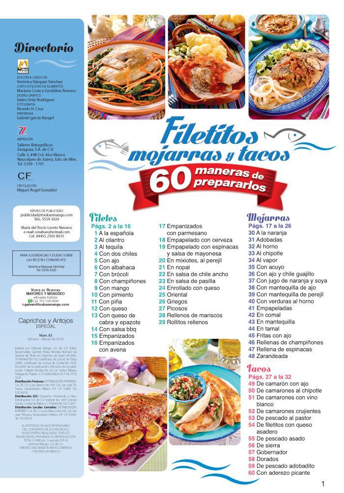 Caprichos y Antojos Especial 83 - Filetitos, mojarras y tacos - Formato Digital - ToukanMango