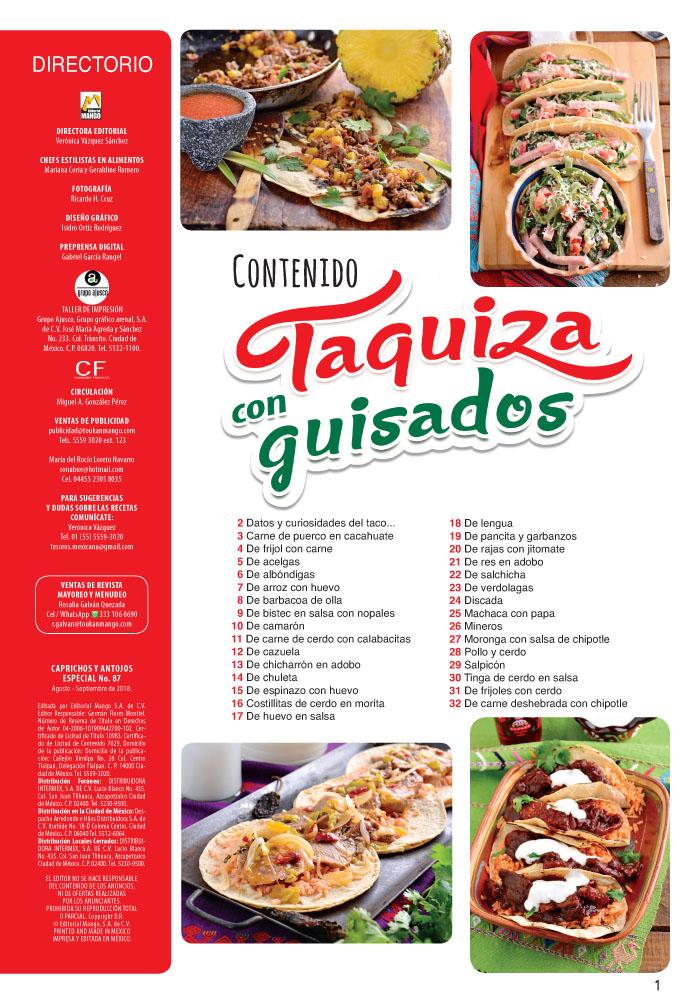 Caprichos y Antojos Especial 87 - Taquiza con guisados - Formato Digital - ToukanMango