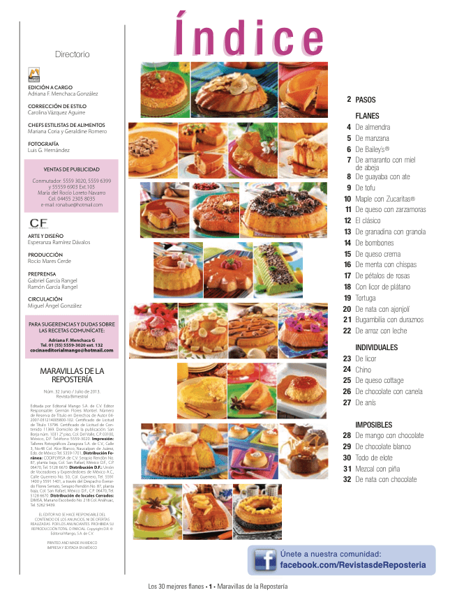 Maravillas de la ReposterÌ_a 32 - Los 30 Mejores flanes - Formato Digital - ToukanMango
