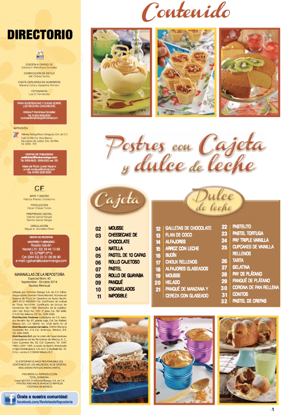 Maravillas de la ReposterÌ_a Especial 45 - Postres con cajeta - Formato Digital - ToukanMango