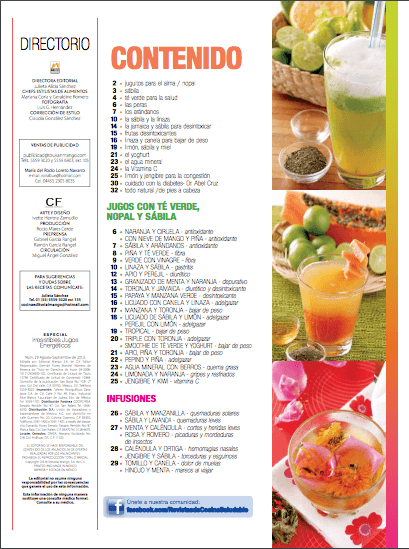 Irresistibles Jugos Especial 29 - T̩ verde, nopal y sÌÁbila para bajar de peso - Formato Digital - ToukanMango