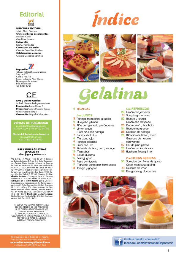 Irresistibles Gelatinas Especial No. 14 - Con jugos y refrescos - Formato Digital - ToukanMango