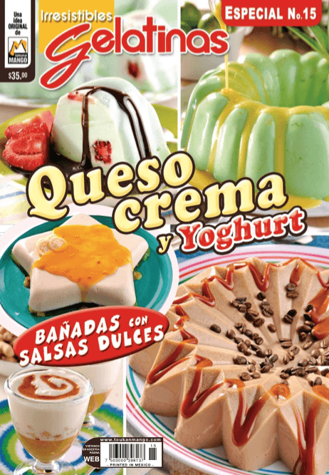 Irresistibles Gelatinas Especial No. 15 - Queso crema y yoghurt - Formato Digital - ToukanMango