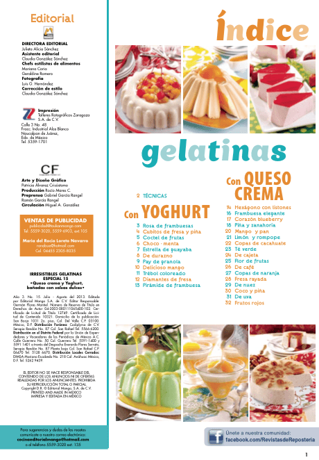 Irresistibles Gelatinas Especial No. 15 - Queso crema y yoghurt - Formato Digital - ToukanMango