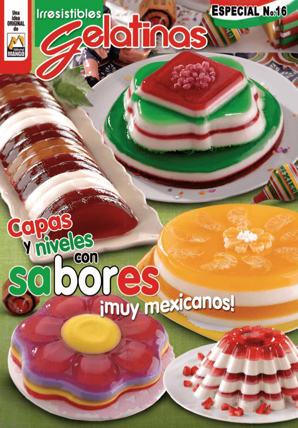 Irresistibles Gelatinas Especial No. 16 - Capas y niveles con sabores - Formato Digital - ToukanMango