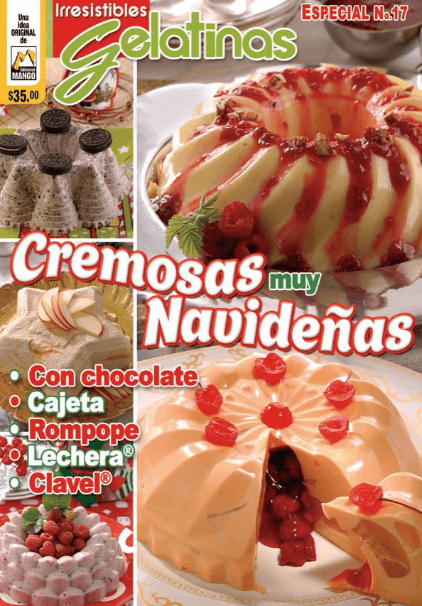 Irresistibles Gelatinas Especial No. 17 - Cremosas muy navide̱as - Formato Digital - ToukanMango