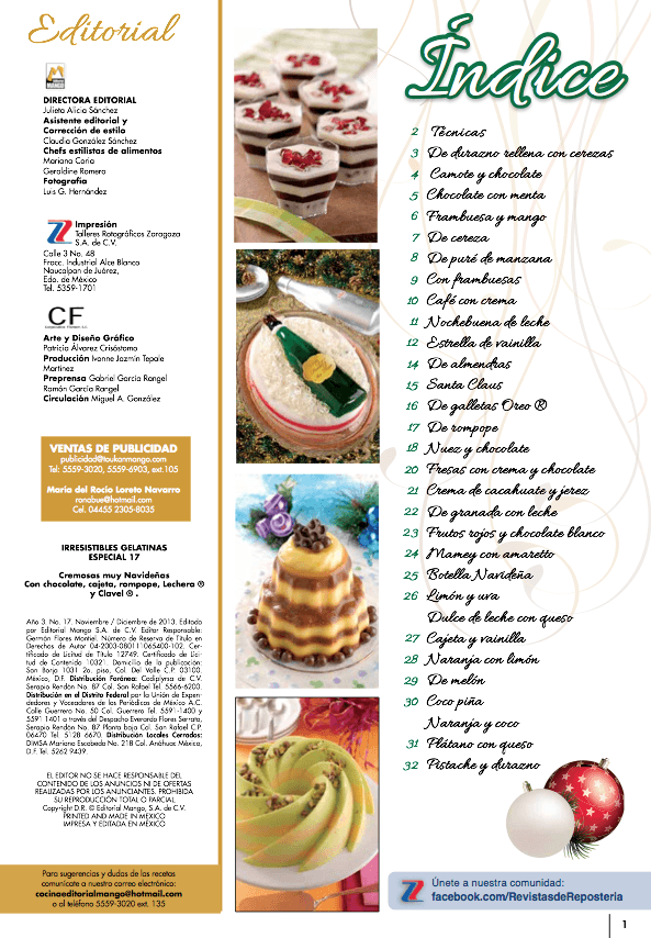 Irresistibles Gelatinas Especial No. 17 - Cremosas muy navide̱as - Formato Digital - ToukanMango