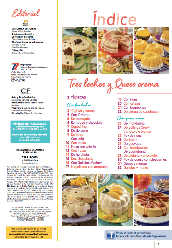 Irresistibles Gelatinas Especial No. 19 - Tres leches y queso crema - Formato Digital - ToukanMango